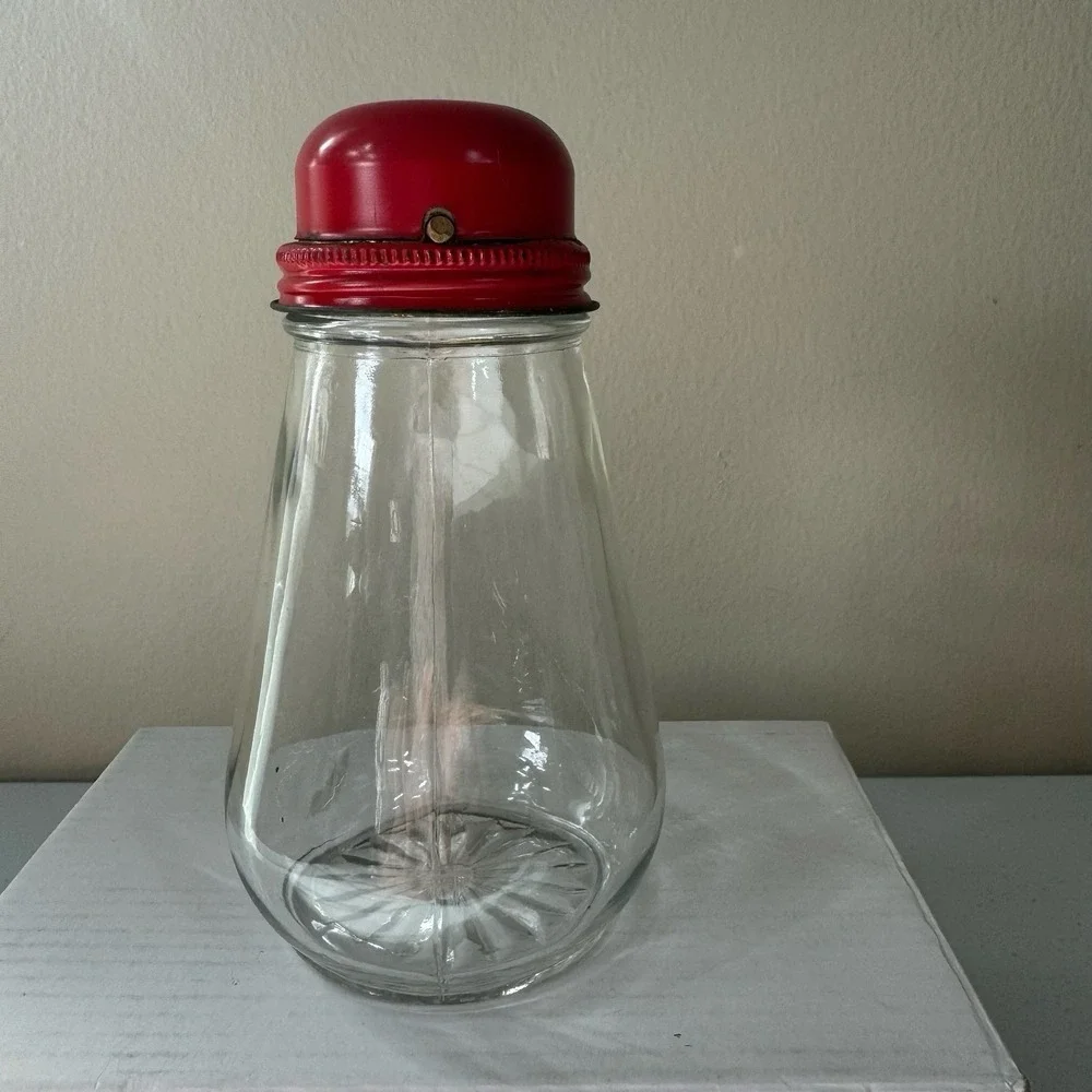 Vintage Federal Tool Corp Chicago Nut Cheese Chopper Grinder Glass Jar Turn Key
